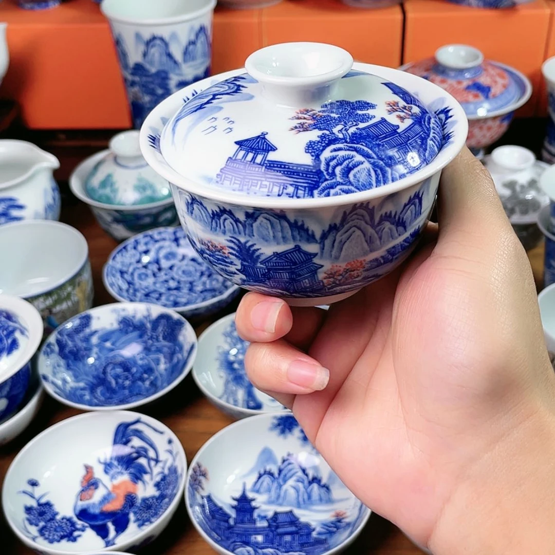 【闪购商品】杯大****8全手工手绘景德镇