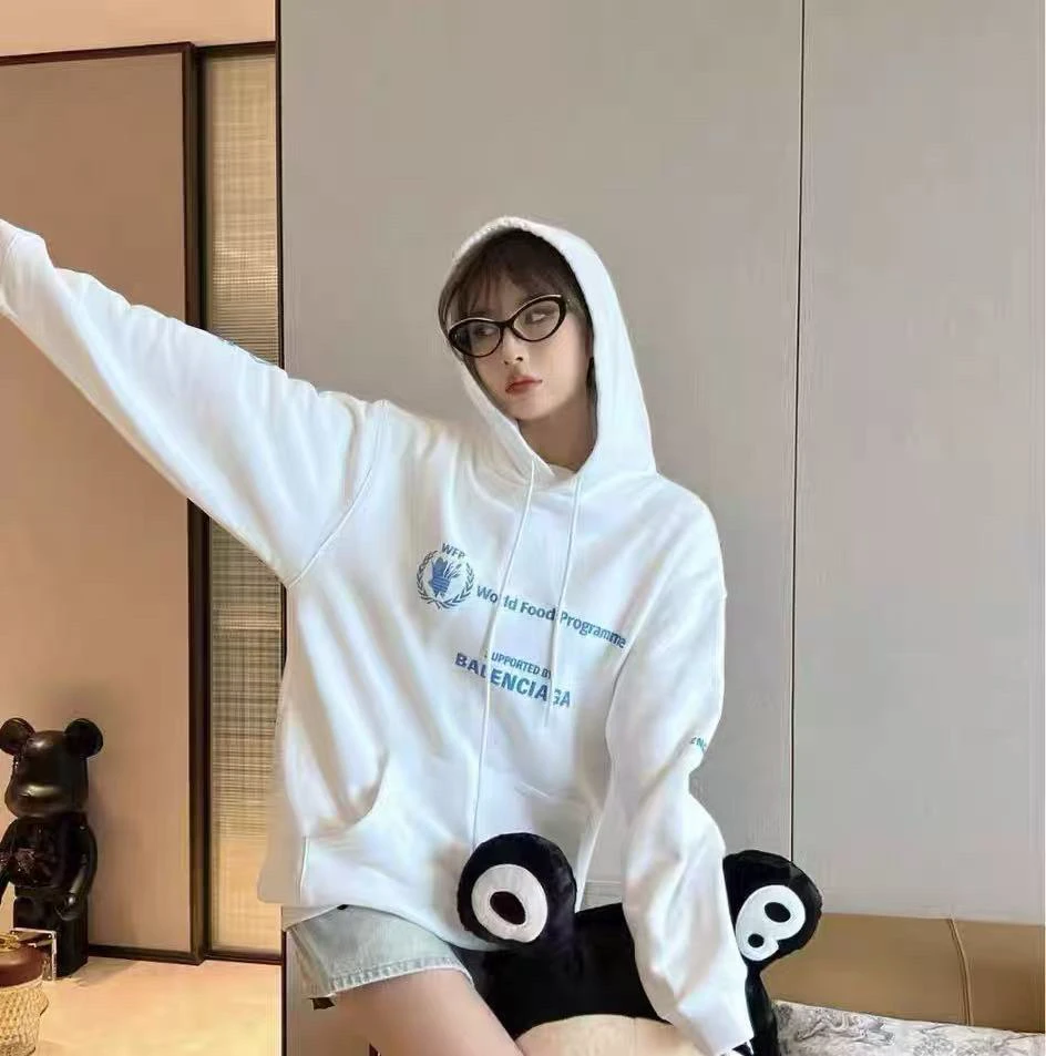 未使用 Balenciaga/巴黎世家 巴黎世家白色连帽卫衣