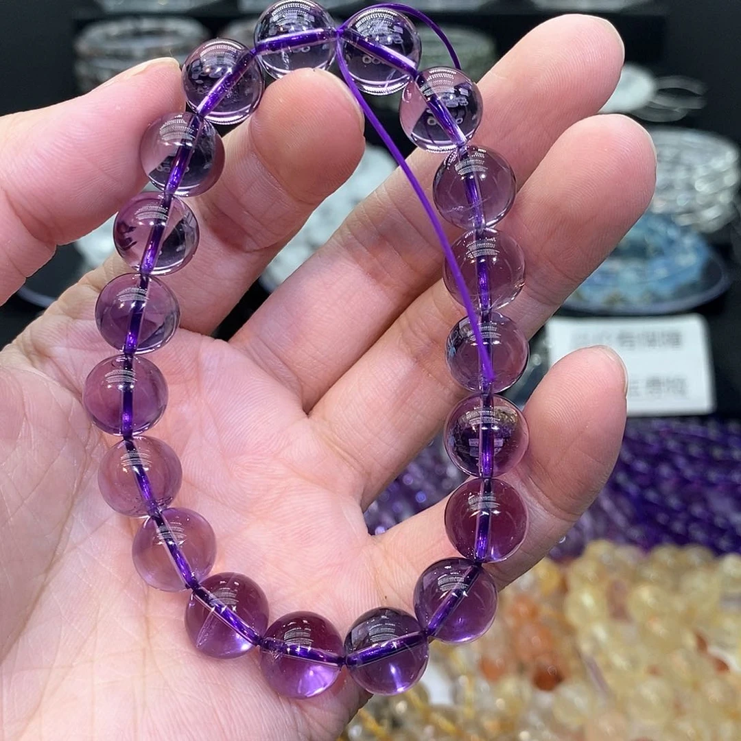 水晶手链未镶嵌絮****）巴西紫水晶10咪+