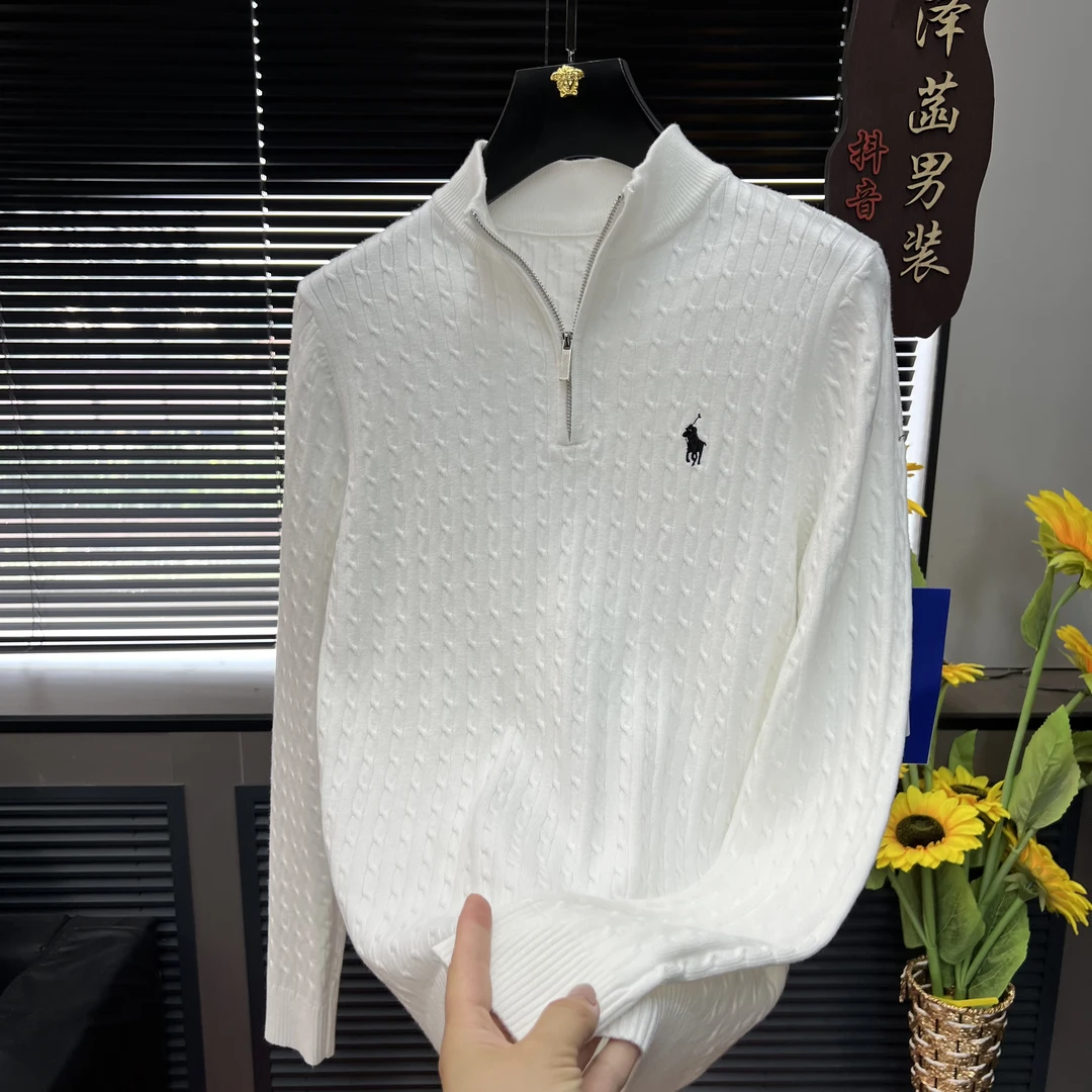 秋季拉链针织毛衣针织衫纯色薄款常规款2802