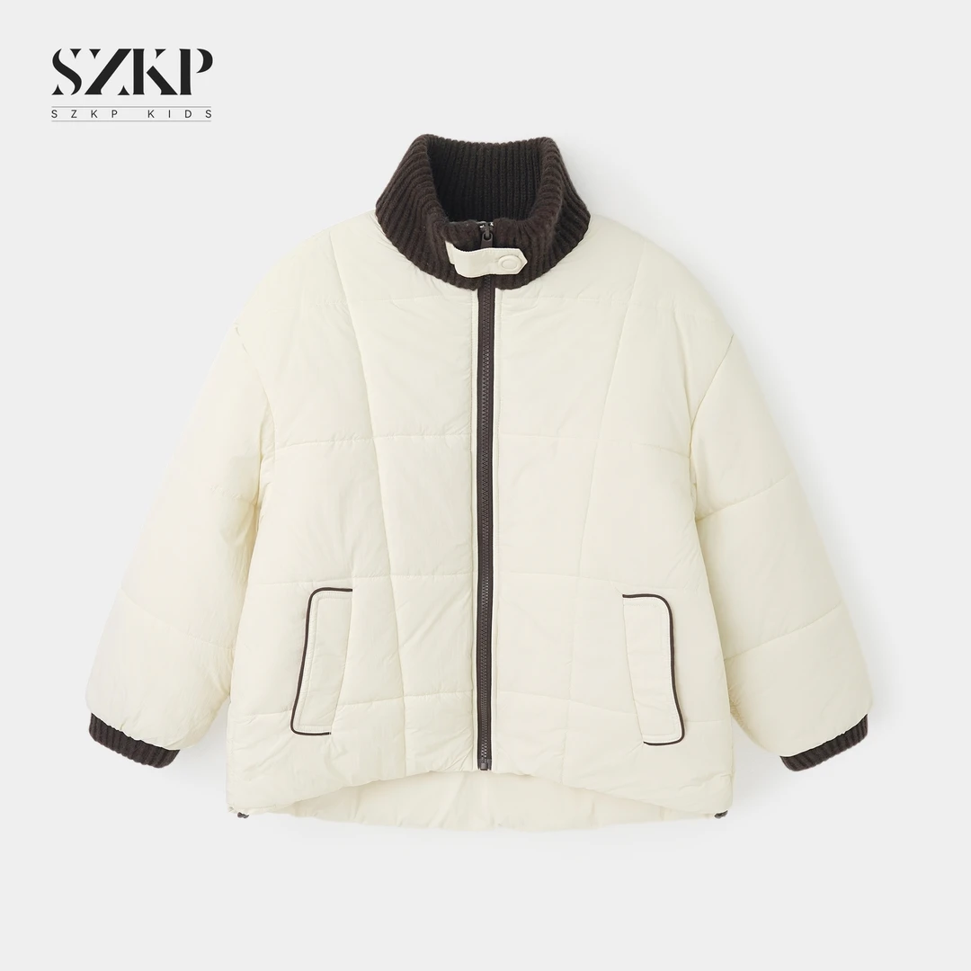 SZKP冬季新款女童装保暖上衣中大童休闲儿童棉衣外套YNYD556980
