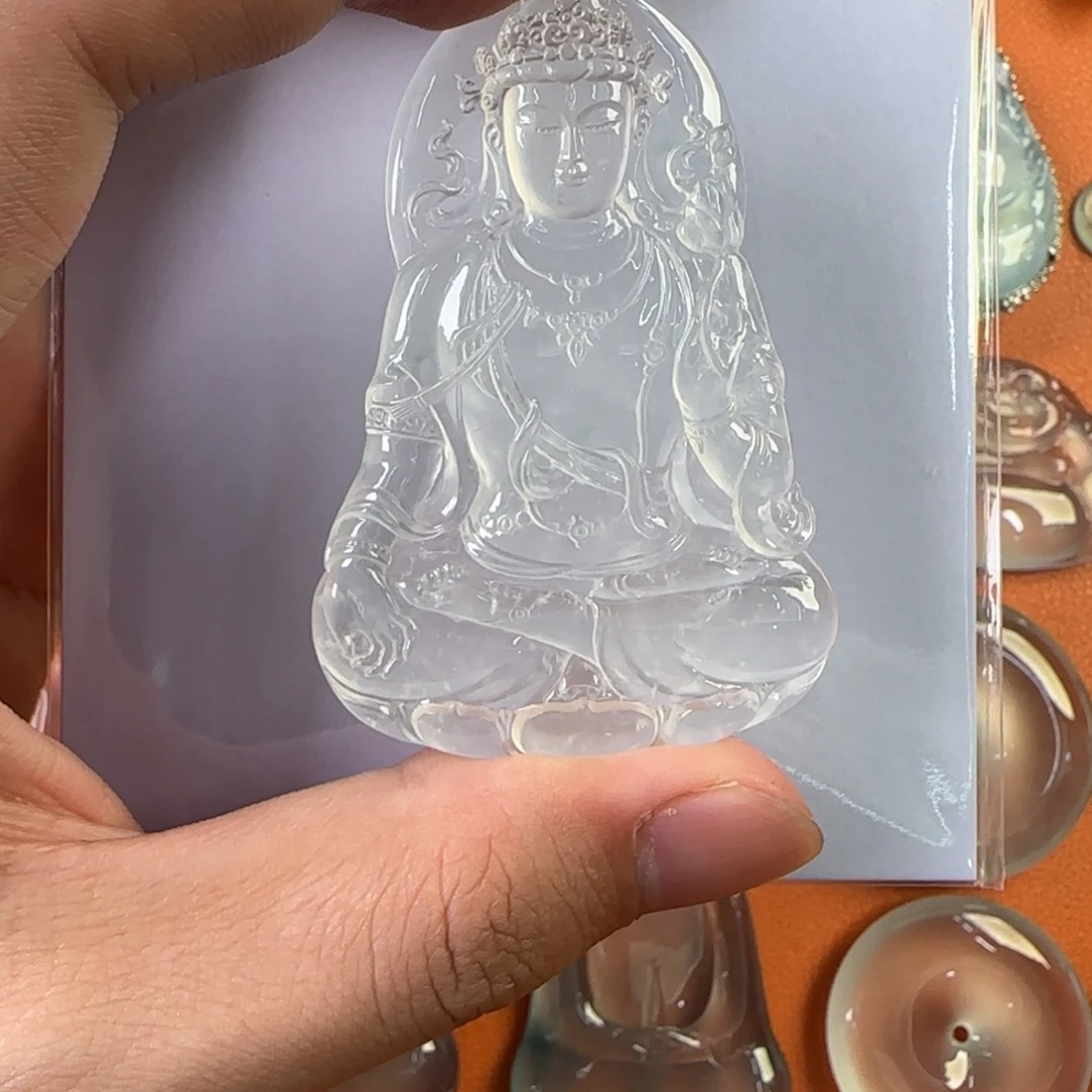 定制翡翠银S925镀金镶嵌天然