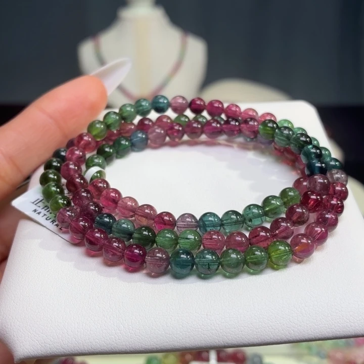 未镶嵌碧玺手链天然碧玺5.8