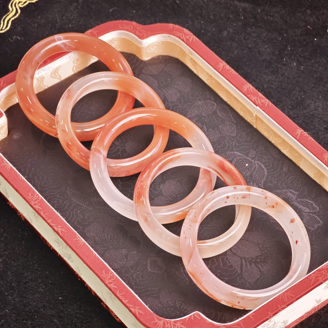 晶匠（只卖头货）南红飘花手镯  多样性发一  简约