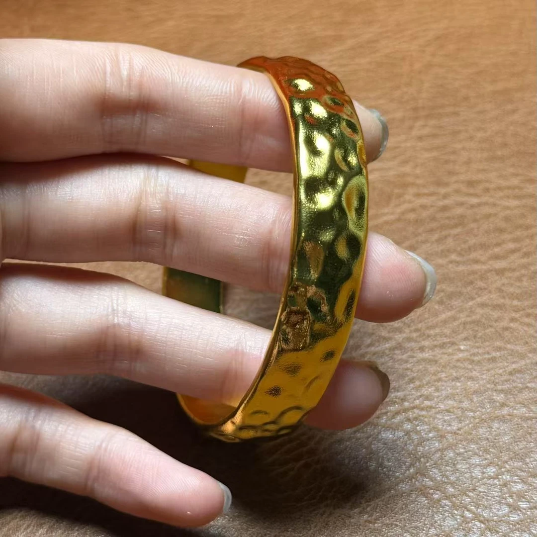 BY163 锤纹宽版开口