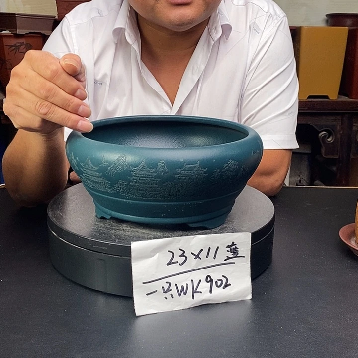 紫砂花盆货号一只WK902