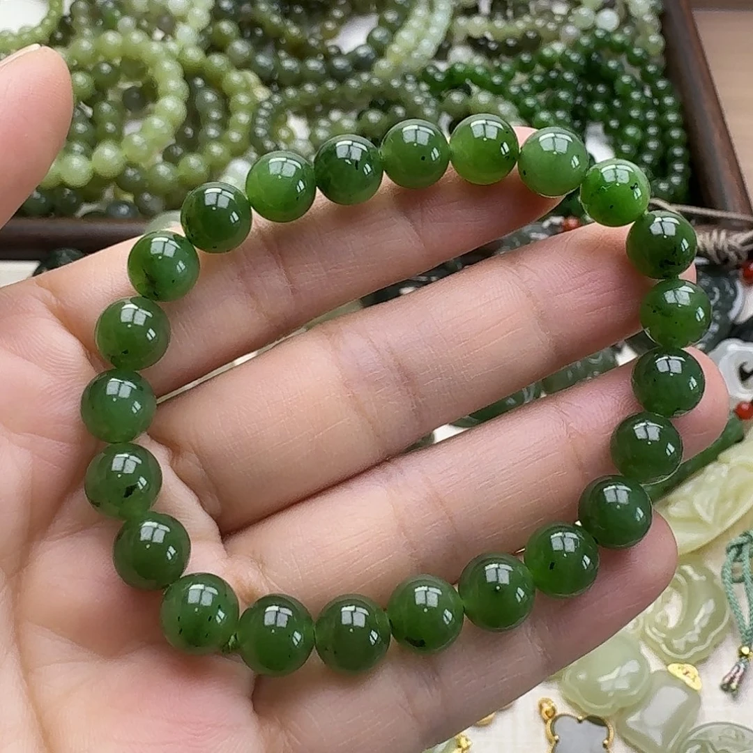 和田玉（碧玉）未镶嵌手链