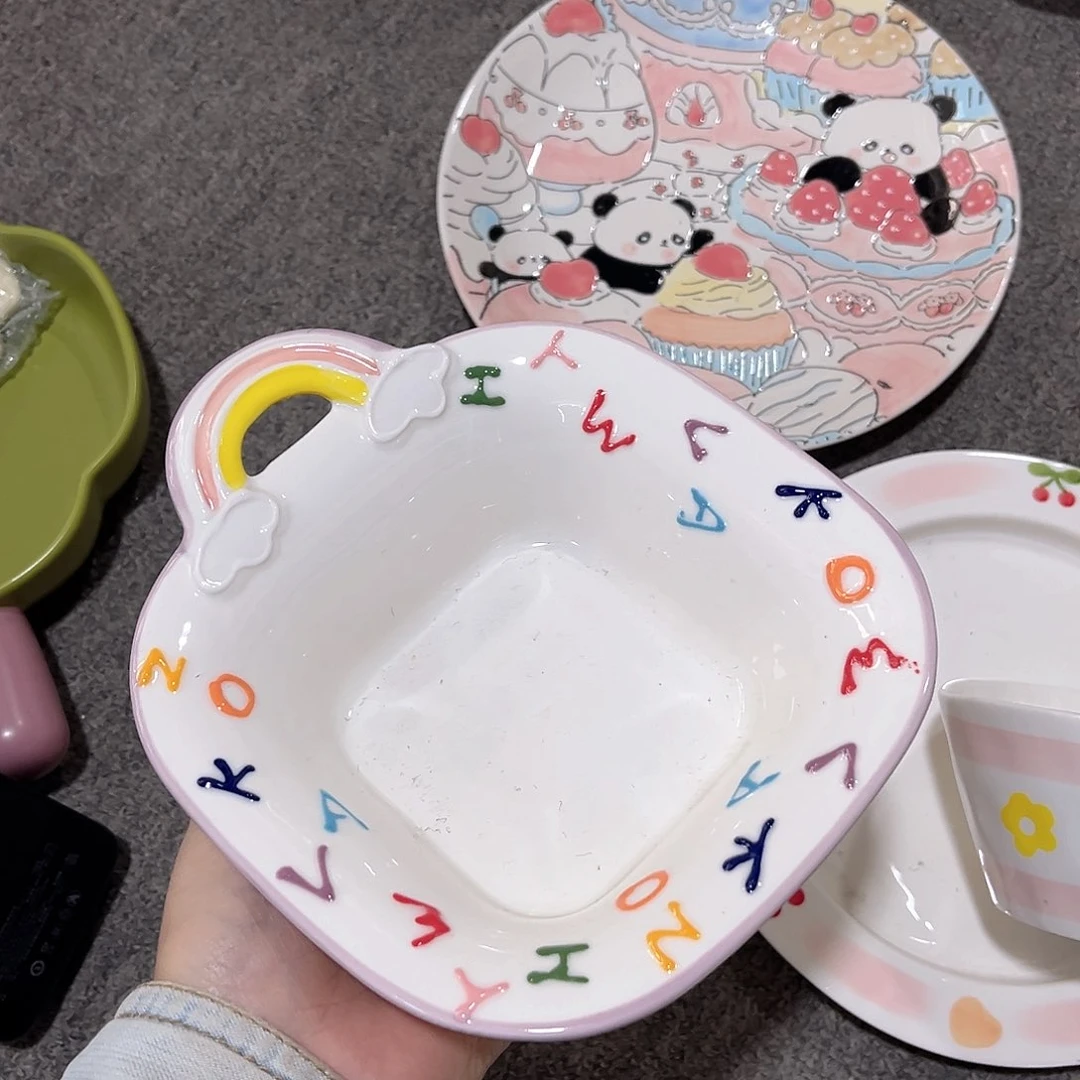 彩虹酸奶碗陶瓷餐具系列