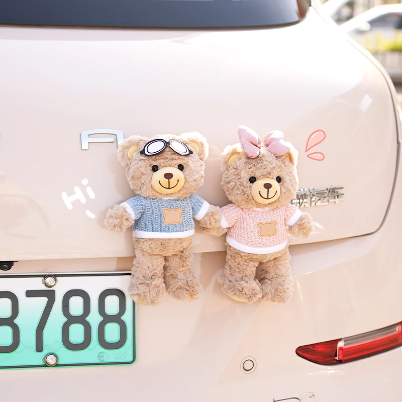 汽车摆件车载后尾部公仔挂件电动摩托车外可爱玩偶2025车内装饰品