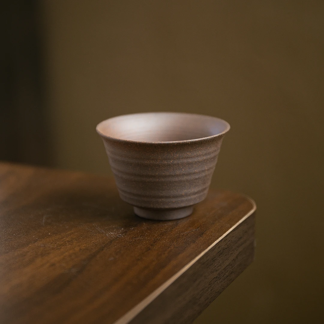 【老岩泥】粗陶直口杯.1343.中式创意茶杯茶具主人杯品茗杯