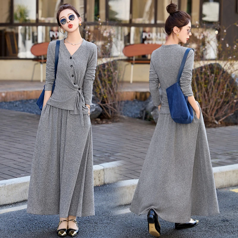 卫衣连衣裙穿搭一整套女士2025春秋季新款休闲减龄流行两件套