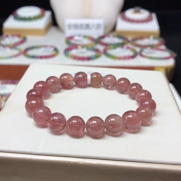 碧玺未镶嵌手链10mm+