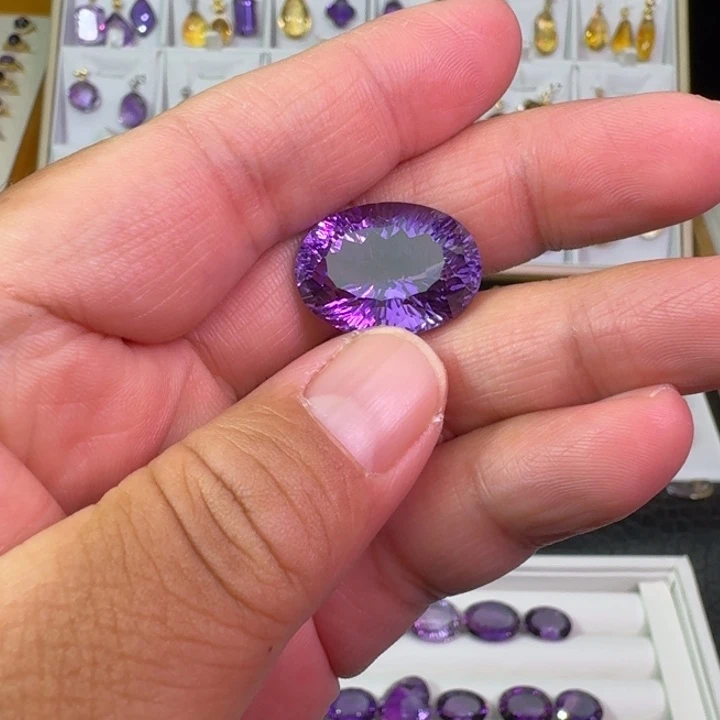 神***包未镶嵌紫晶颈饰吊坠