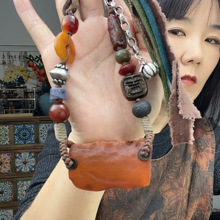 蜜蜡项链未镶嵌项链