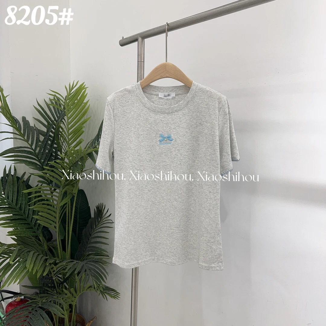小时候女装店夏季休闲百搭蝴蝶结t恤8205