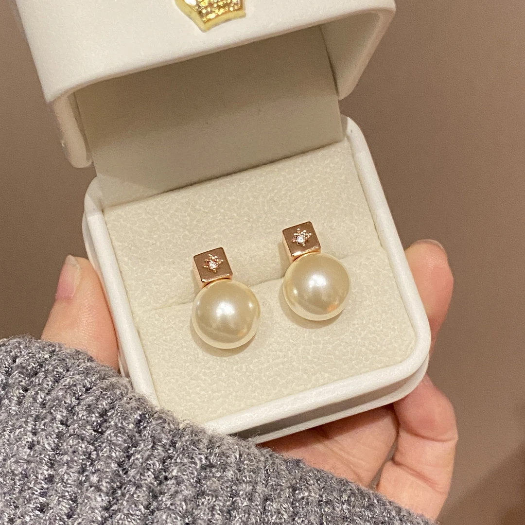 【耀星凝珠】简约气质高级感小众轻奢耳钉A4021