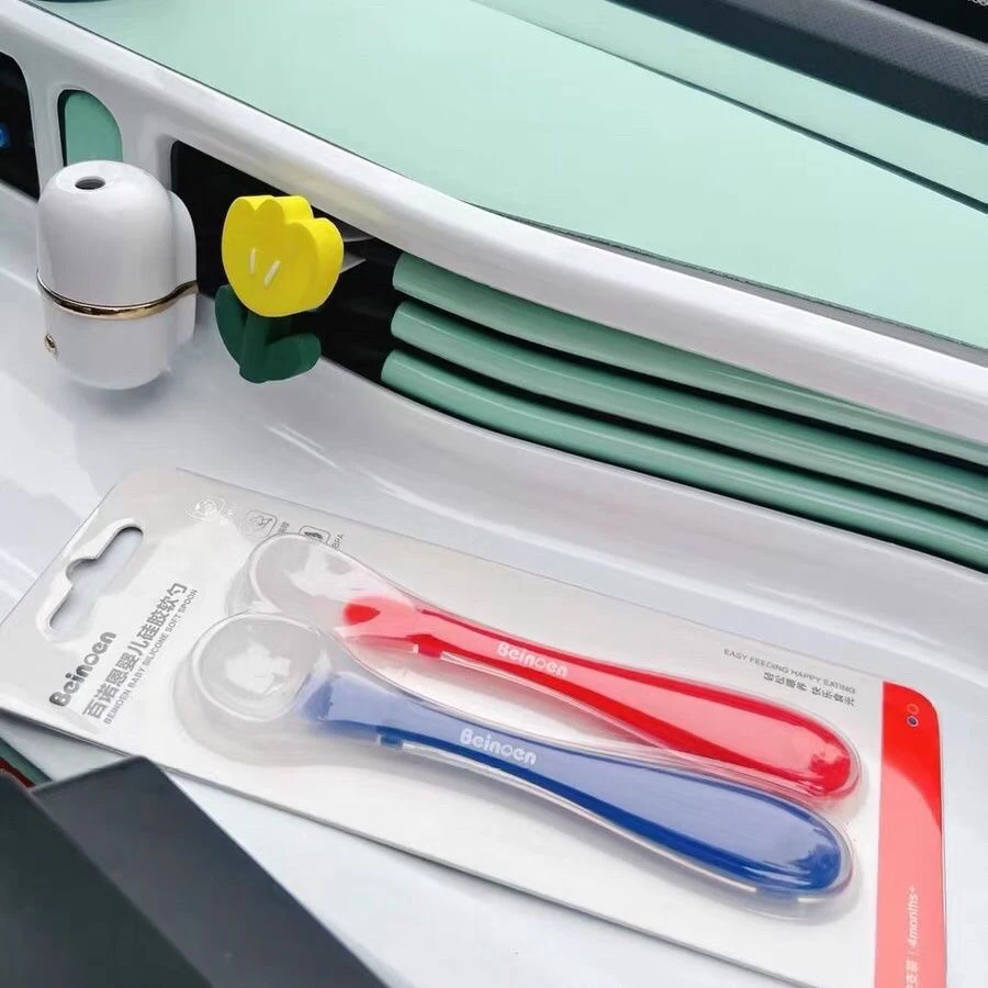 宝宝软勺小孩吃饭围兜硅胶软勺