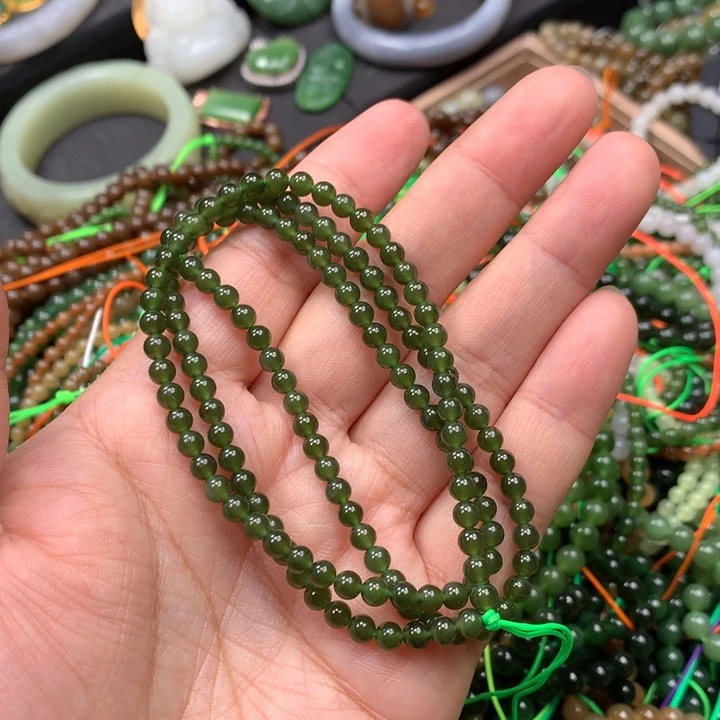 和田玉未镶嵌手链125