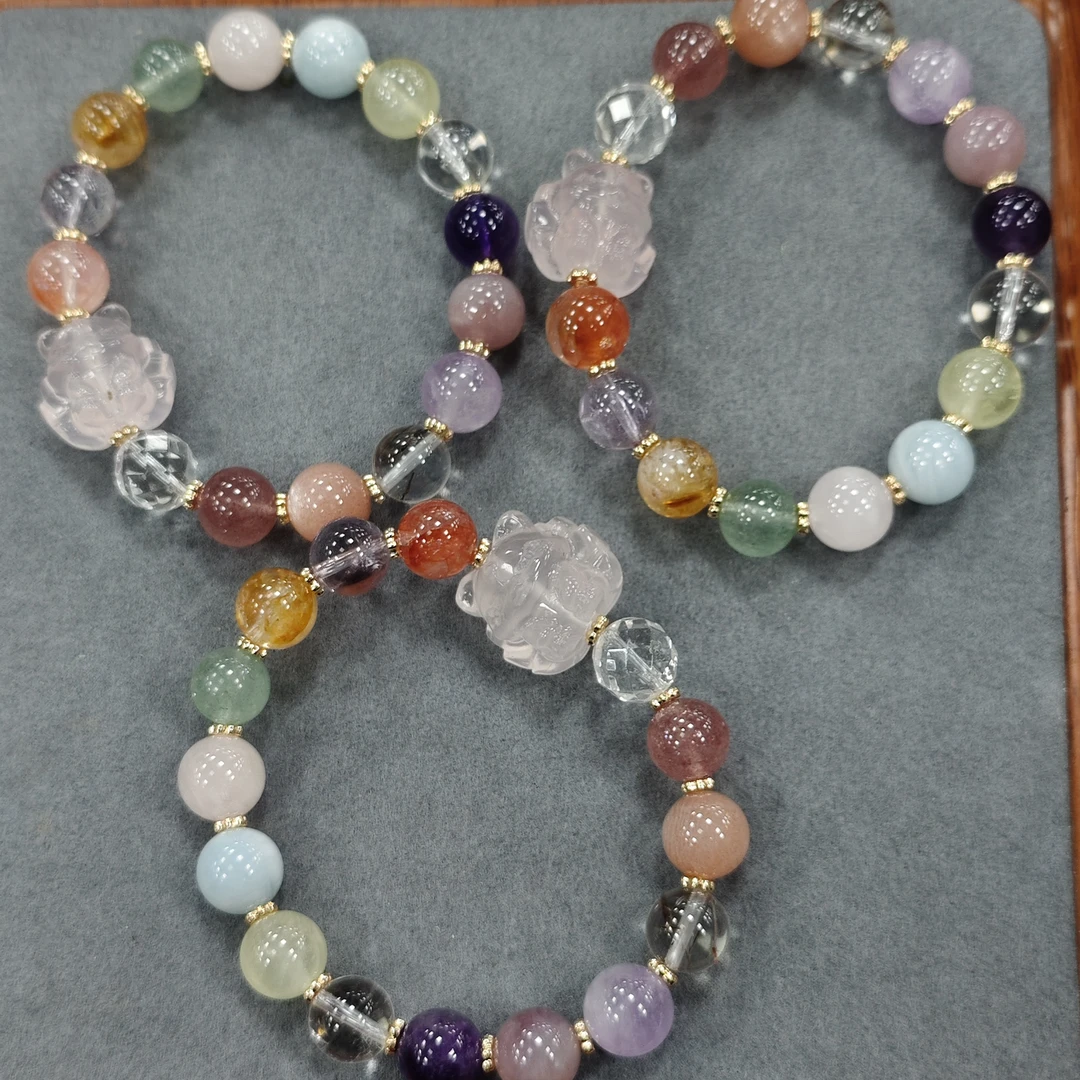 【书记甄选】天然原创水晶单圈手链 多样性发一件 约10mm CC3717