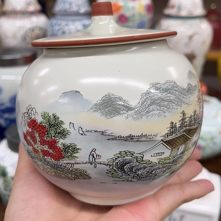 高端陶瓷茶叶密封罐
