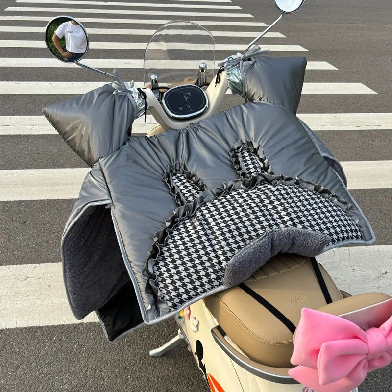 电动车挡风被冬季加厚防水防寒电瓶车挡风罩防风被雅迪爱玛台铃TJ