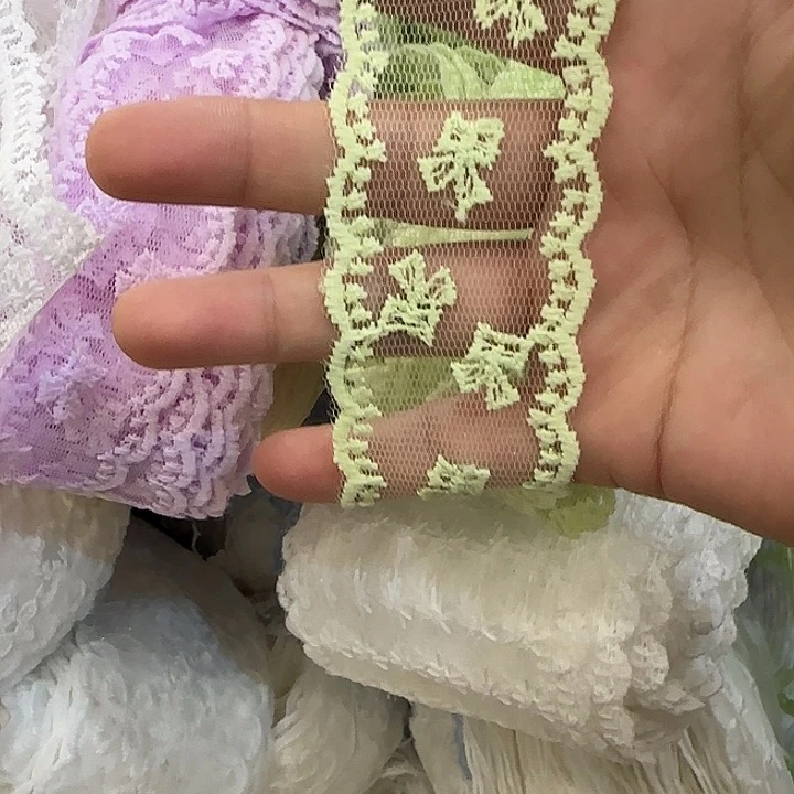 服装辅料，发蓝粉绿黑四条