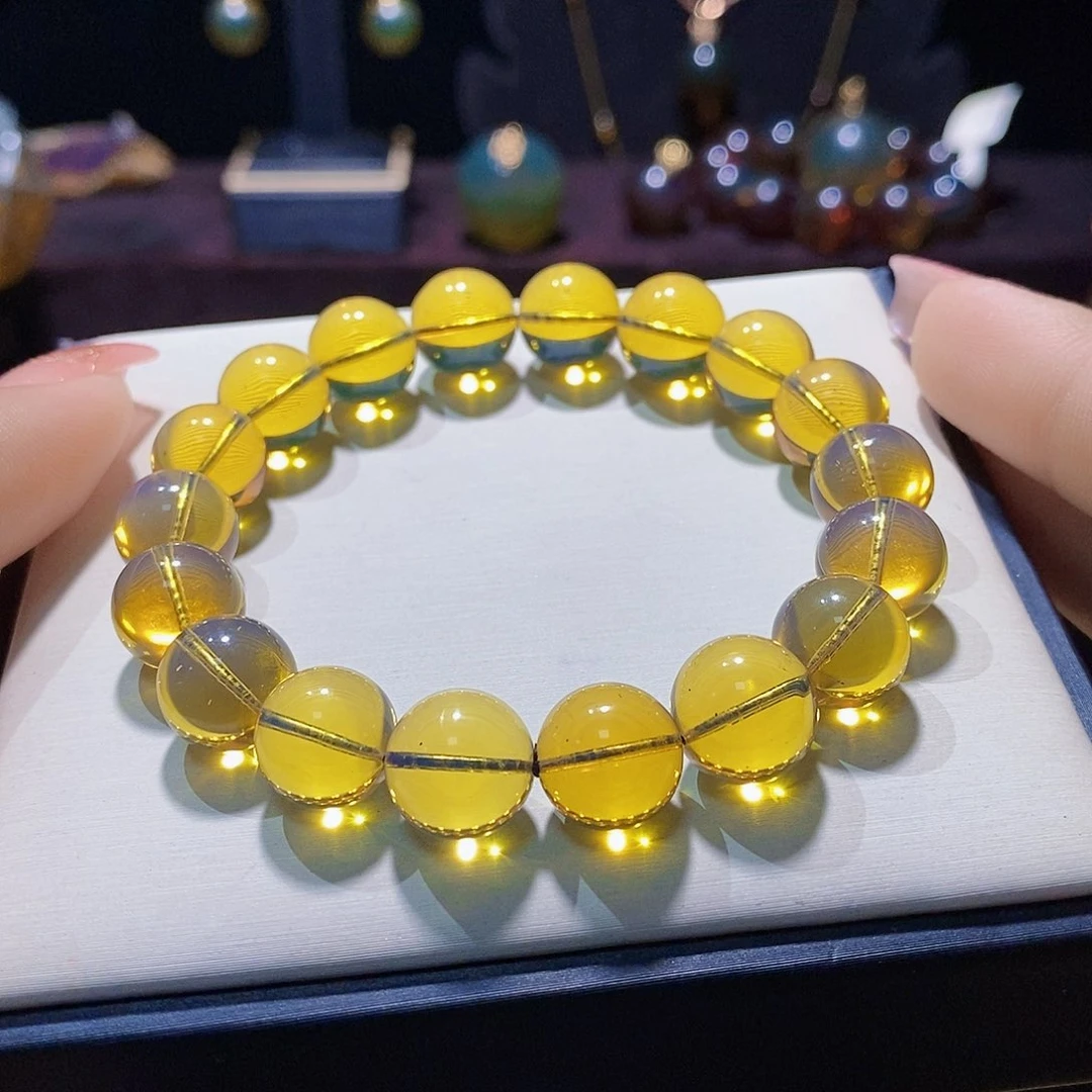 蓝珀手串未镶嵌尺寸11福利