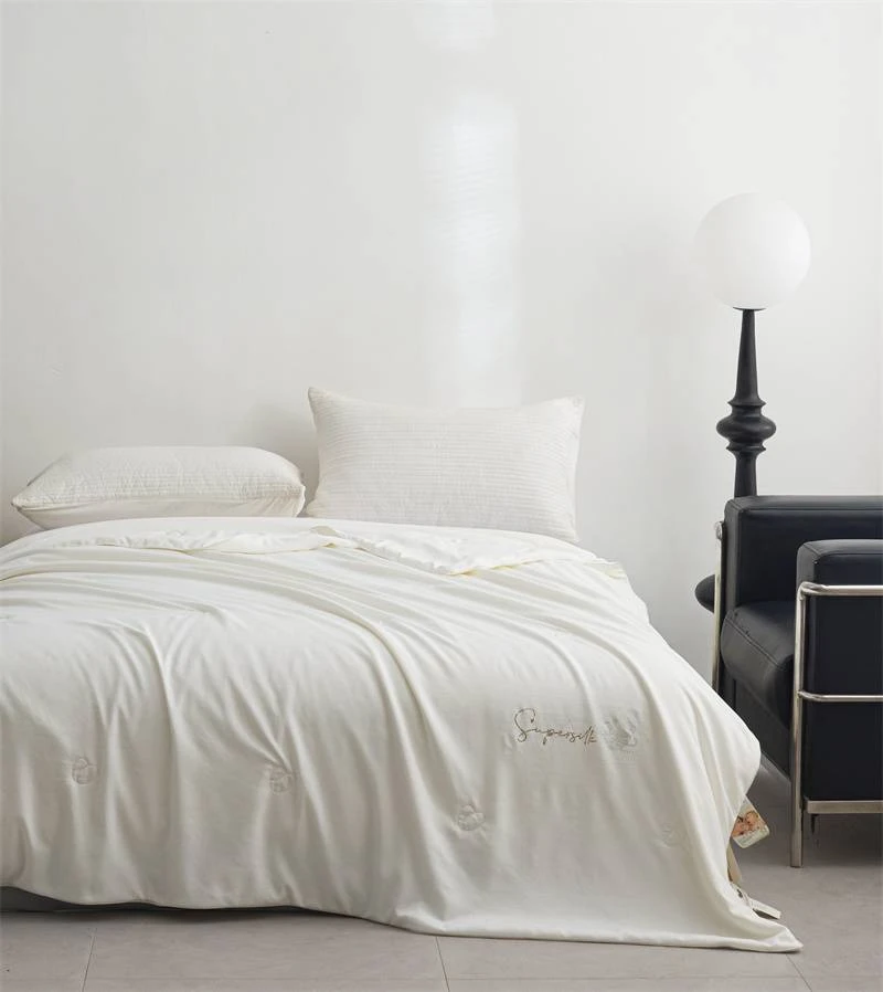 日本100%蚕丝面膜被  鎏金凉感美肌蚕丝夏被-床上用品-蚕丝被