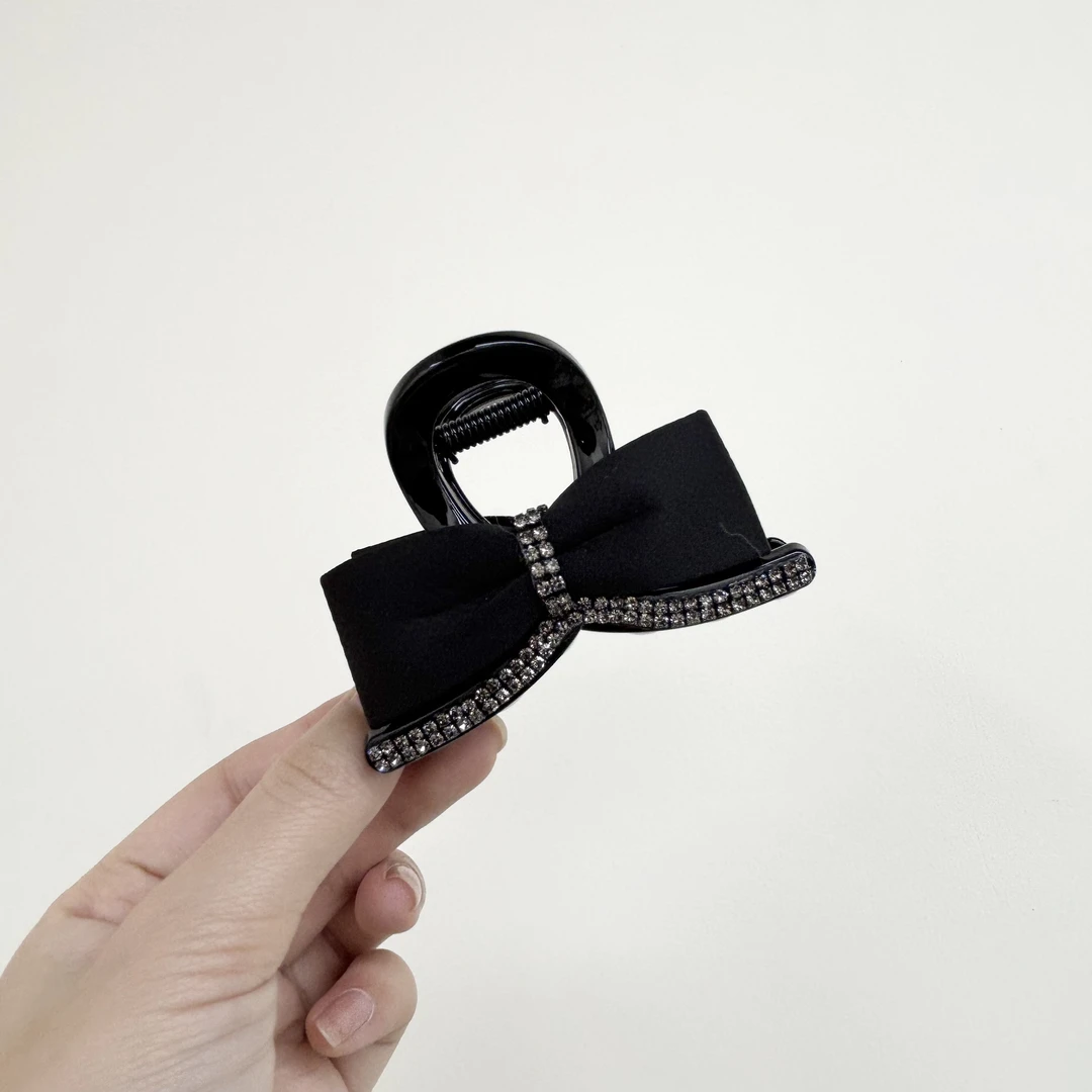 L038夕洛蝴蝶结8cm抓夹高级大发量鲨鱼夹大抓夹气质