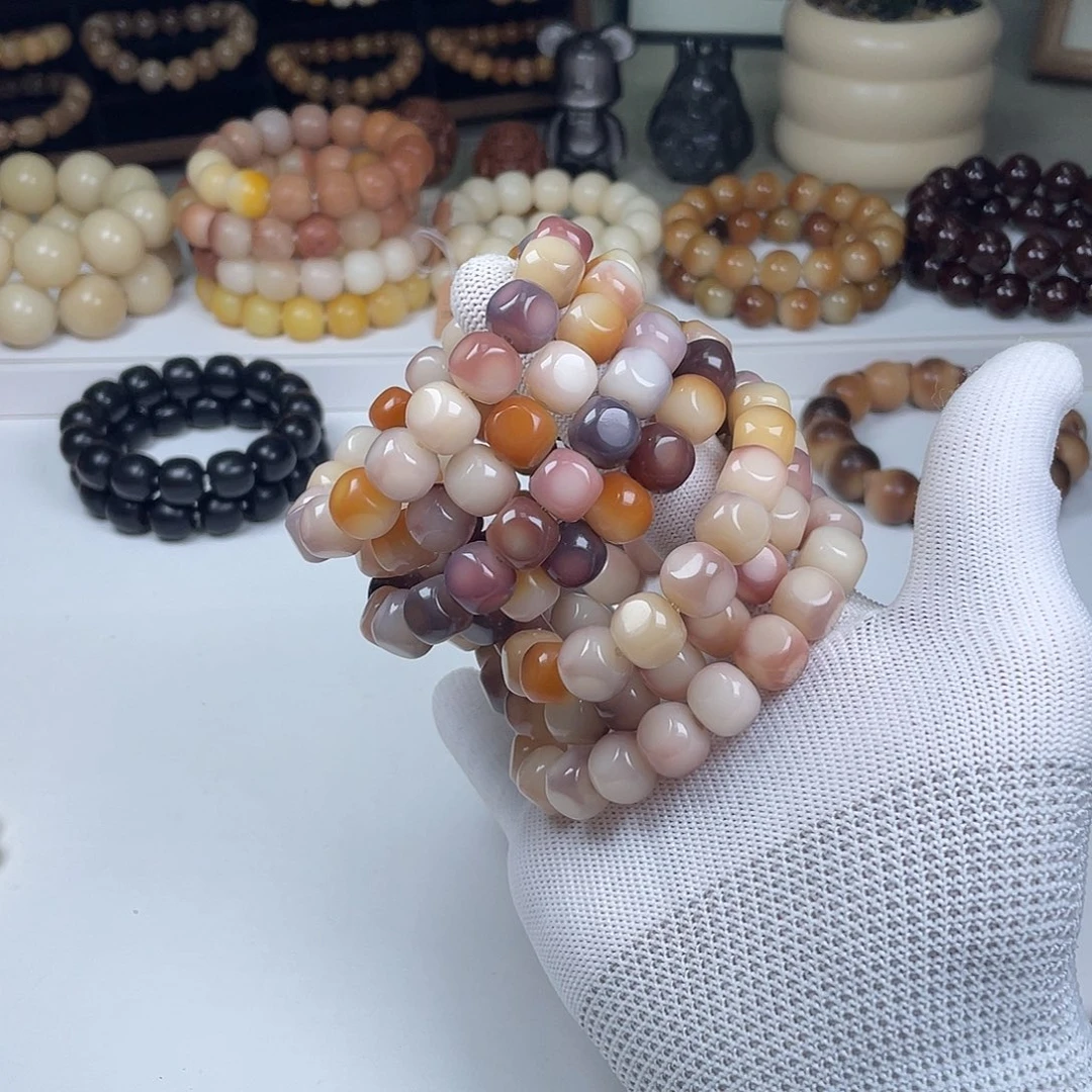 菩提根/象牙果手串福利菩提六方单圈瑕疵不补