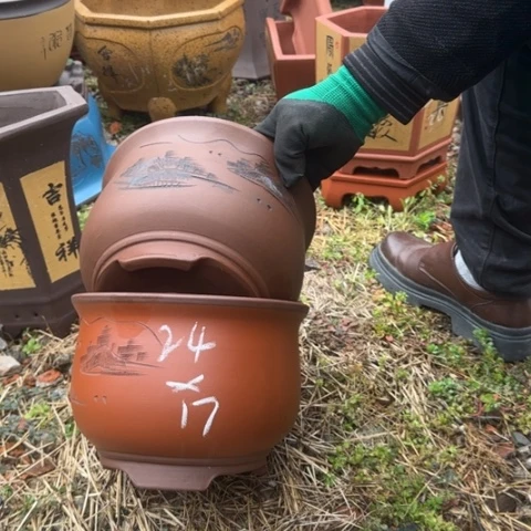红陶紫砂花盆盆景盆栽