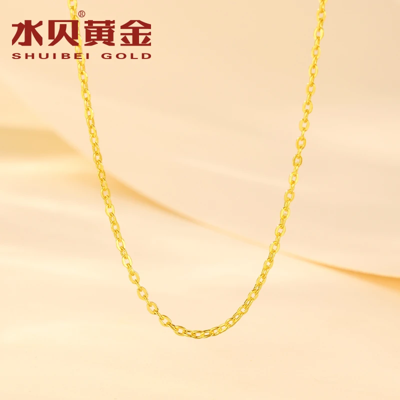 【水贝黄金】黄金项链经典o字链足金项链送亲人女友纪念礼物OZL