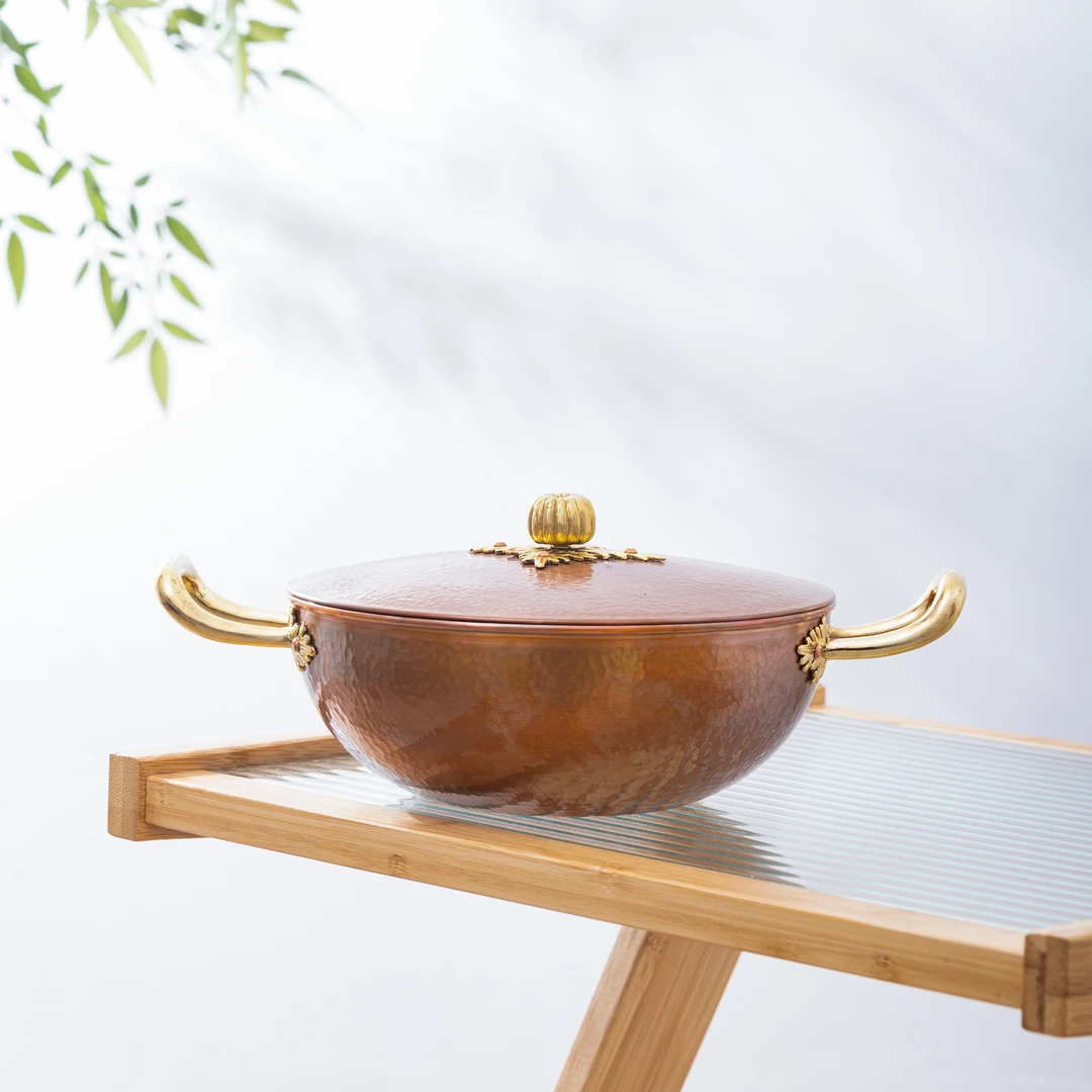 茶周边 文创系列 铜器 铜锅 铜锅浅底 WCXBT0323