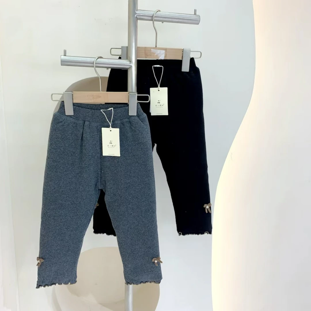 241753 女童冬季夹棉加厚韩版棉质小脚休闲百搭打底裤