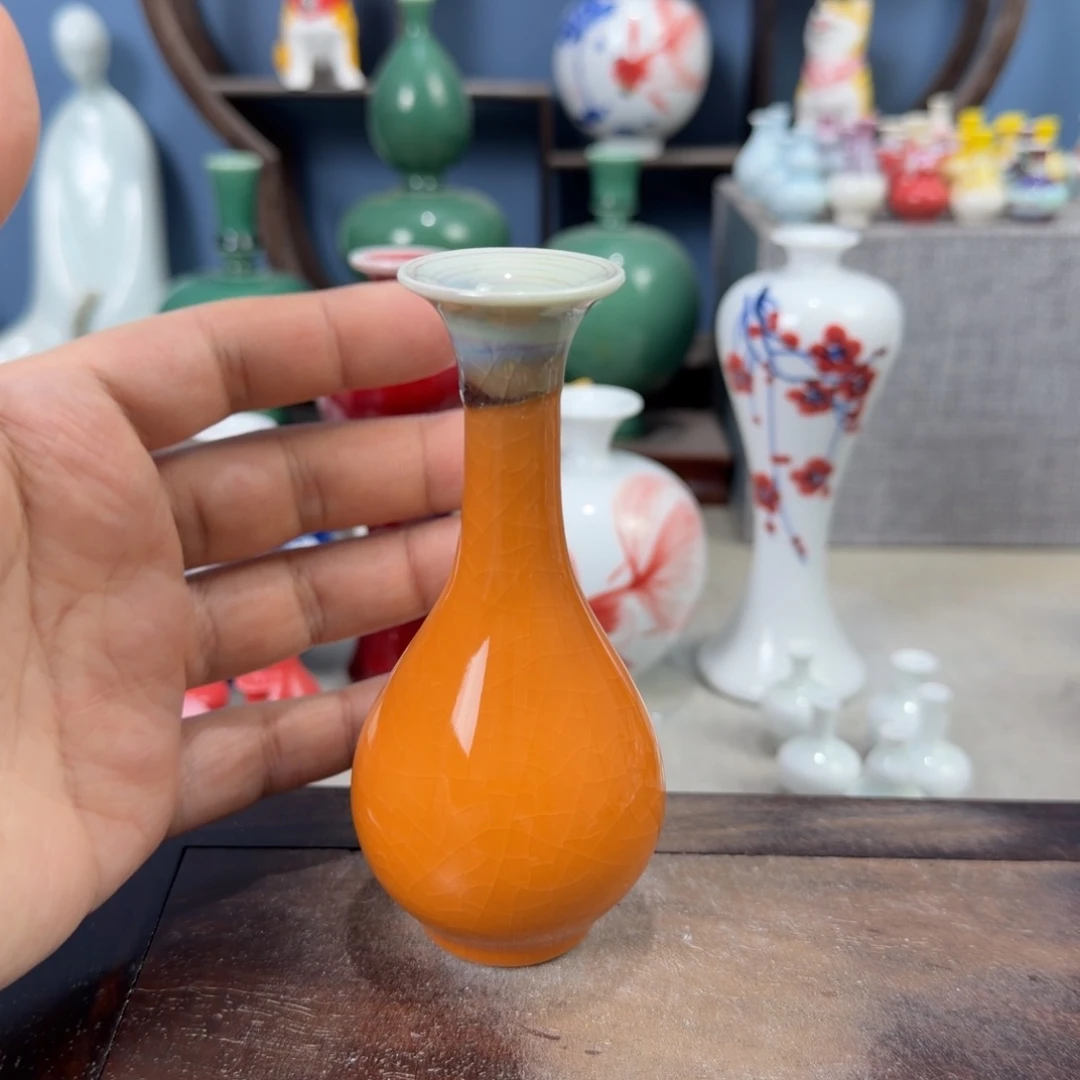 陶瓷手工小花器摆件
