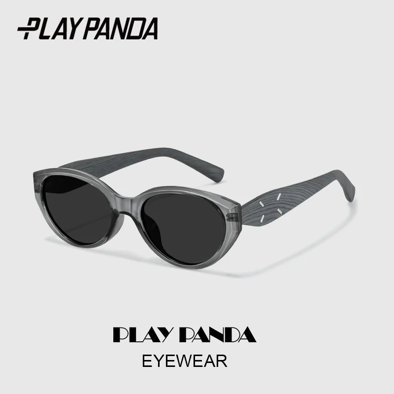PLAYPANDA猫眼墨镜推荐高级感眼镜网红太阳镜女士防紫外线遮阳镜