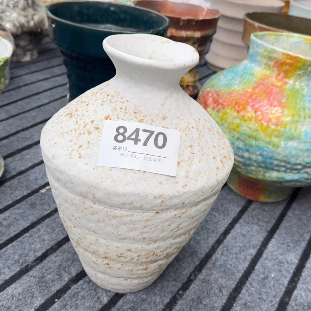 小*** 陶摆件景德镇高温花瓶编码8470高33口6默认无孔