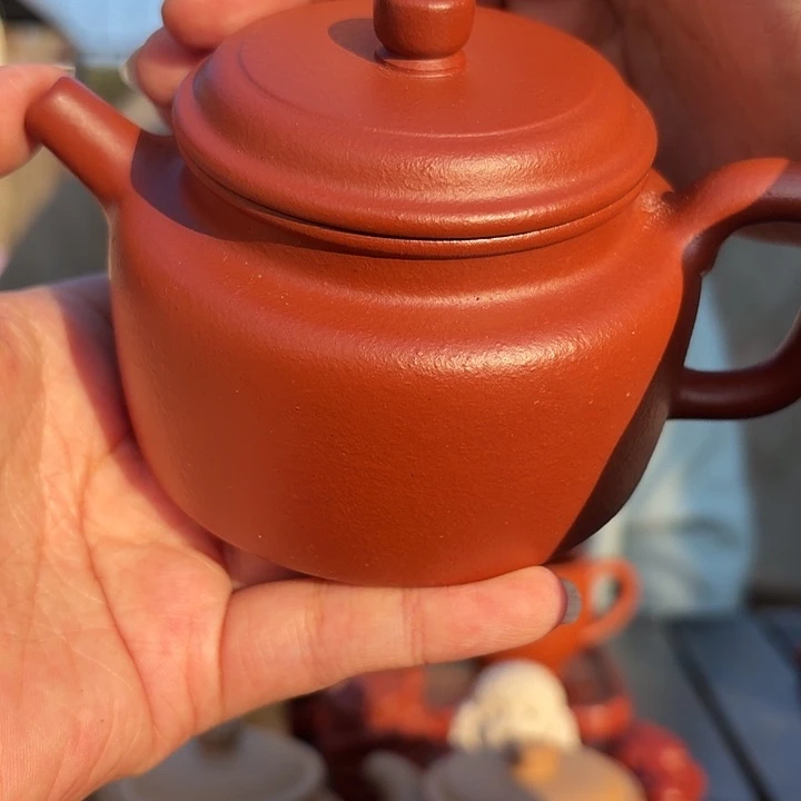 紫砂茶壶宜兴原矿赵庄朱泥230