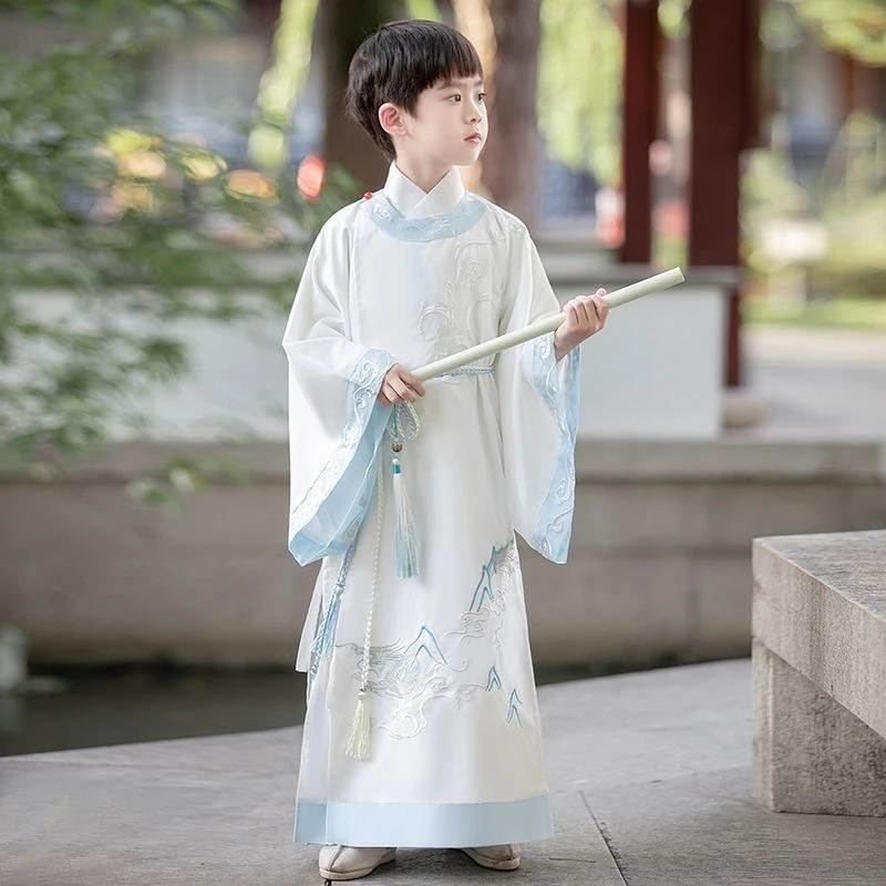 新款儿童汉服古装春秋夏季儿童男国风宋朝儿童演出服汉服男童