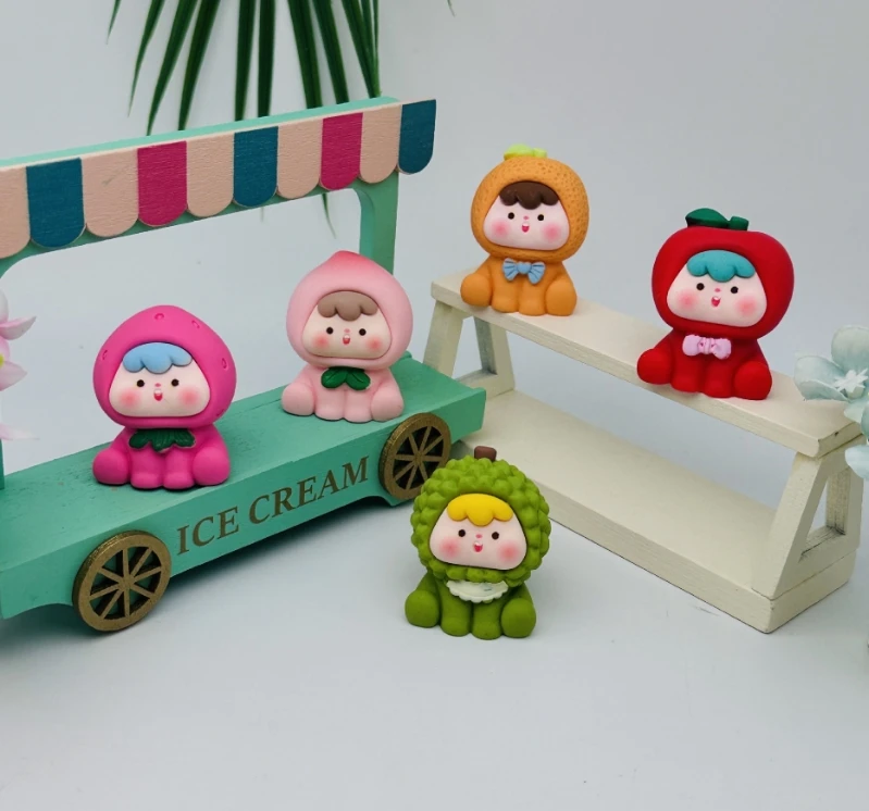 【直播代拆】九宫格对对碰水果崽崽第二代磨砂手工潮玩Diy摆件