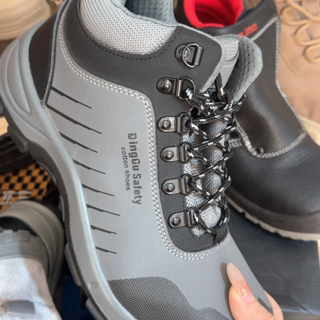 40码灰皮中高帮靴