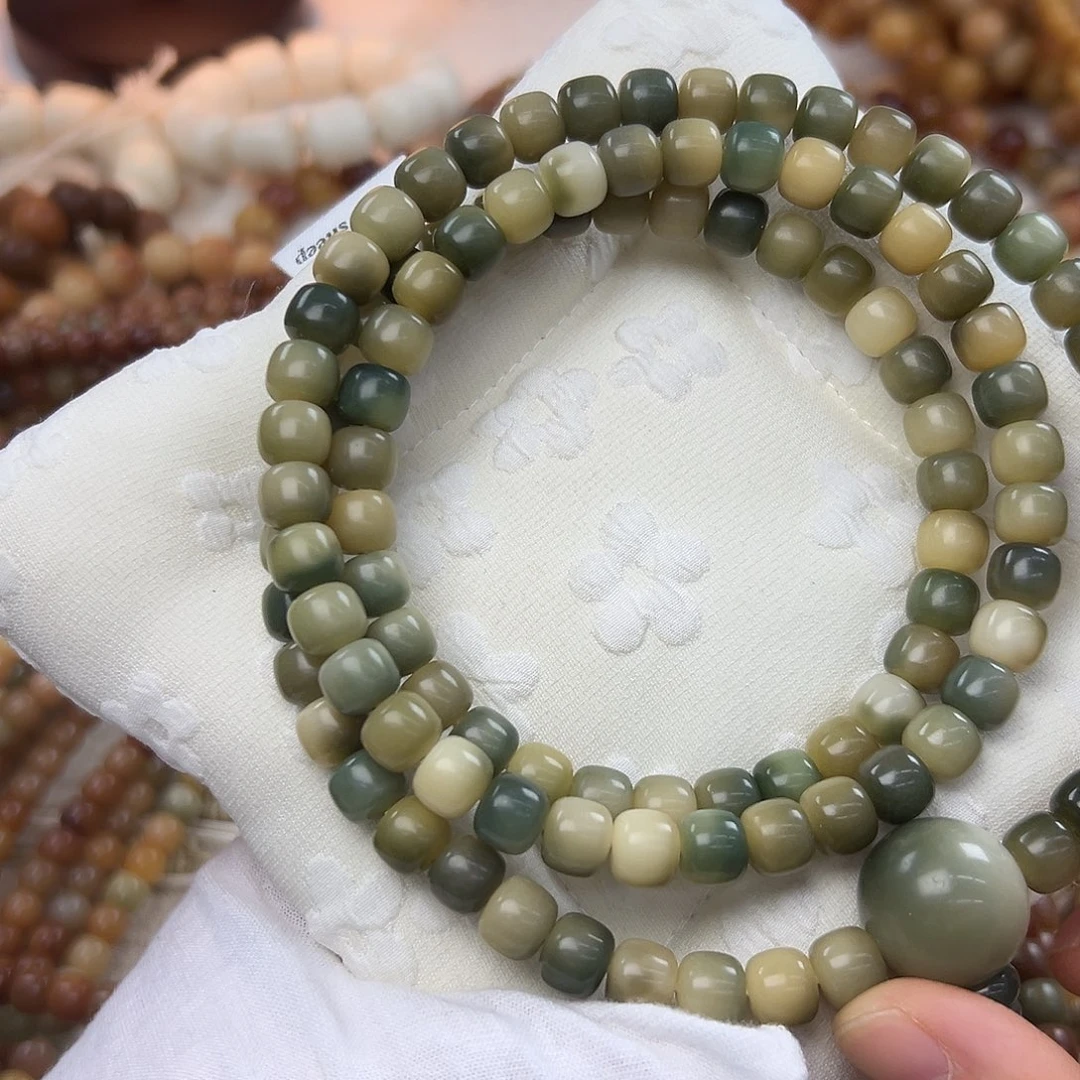 菩提根/象牙果吊坠89婴儿肌念珠➕麂皮手套262