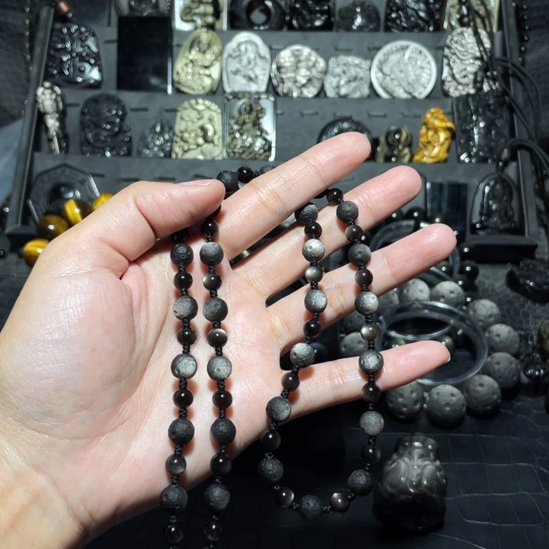 黑曜岩颈饰未镶嵌m**野