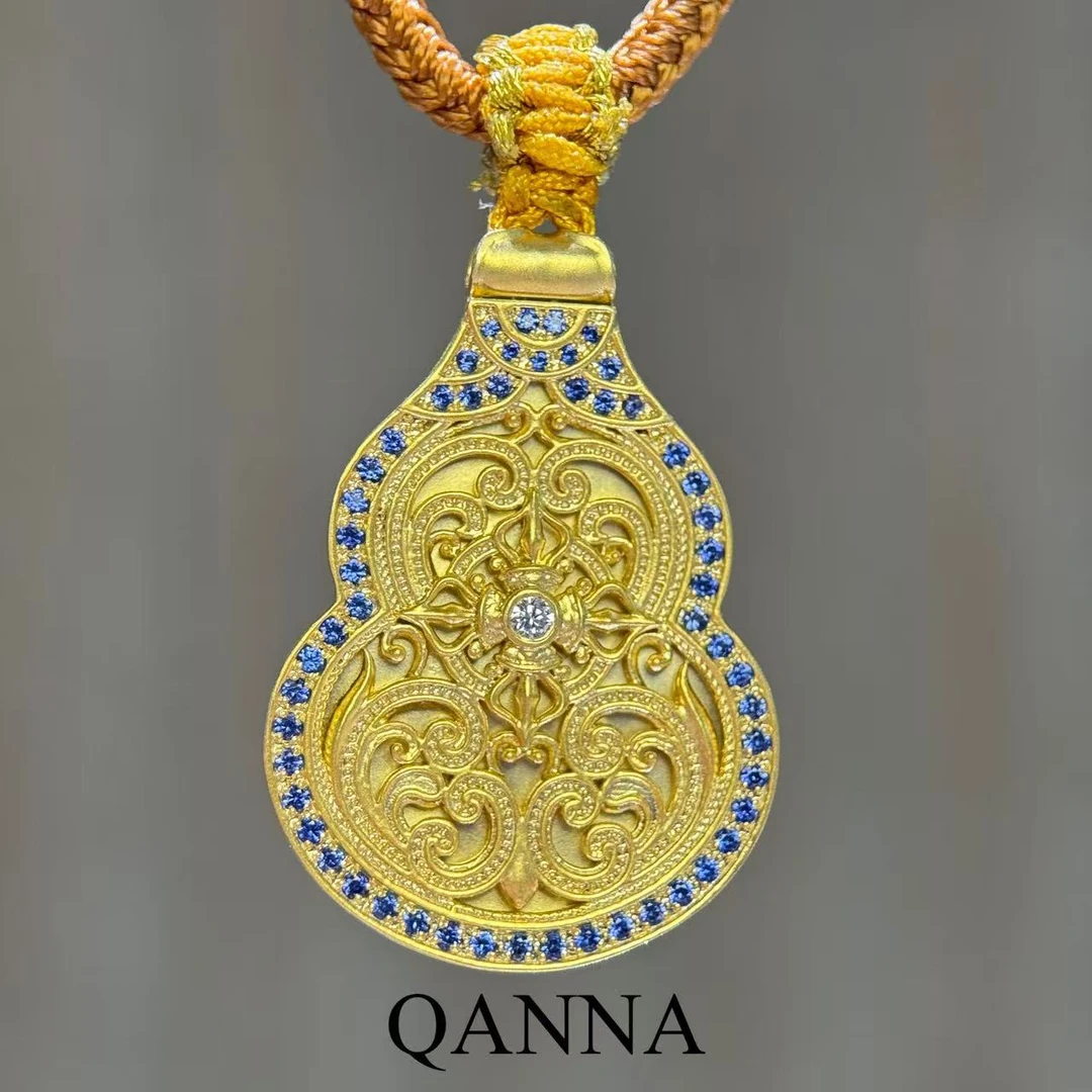 QANNA【君佩葫芦】【中古款】新中式国风时尚钻石吊坠（赠绳）AY