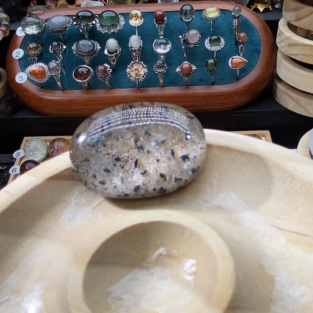 水晶珠宝半成品足铂镶嵌