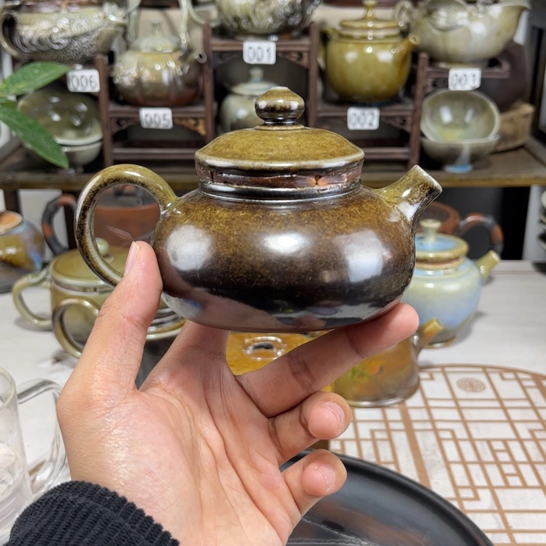 200cc白泥柴烧寒江壶（建水紫陶古法传承裸坯柴烧）