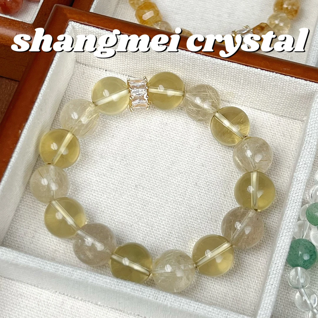 【夕柚】黄水晶金发晶手串  上美水晶盒子Crystal