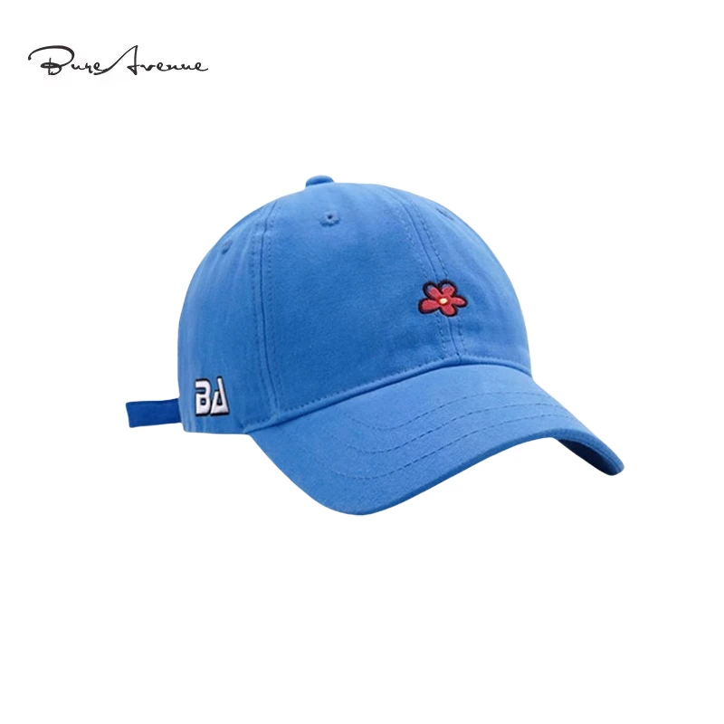 官方正品Bure Avenue棒球帽女潮牌时尚花朵刺绣韩版鸭舌帽男防晒