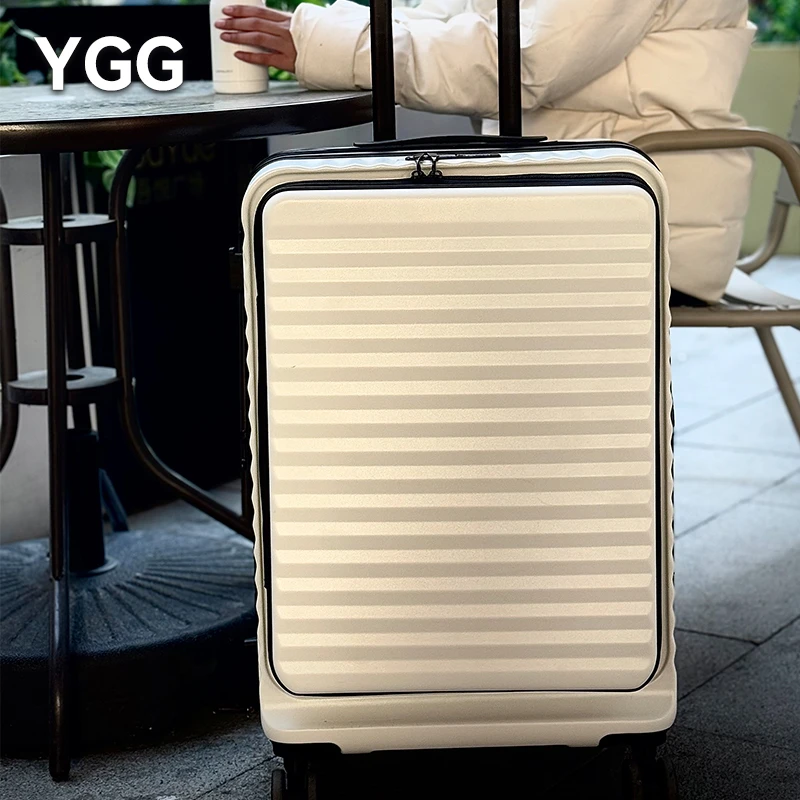 2025新款侧开盖行李箱多功能拉杆箱24寸可扩容大容量旅行箱男女20