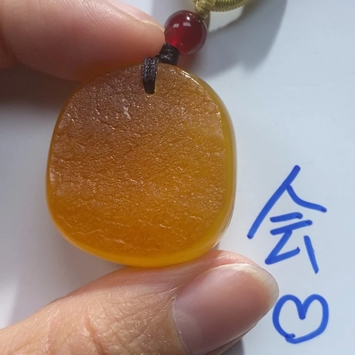 定制琥珀未镶嵌琥珀蜜蜡吊坠项链